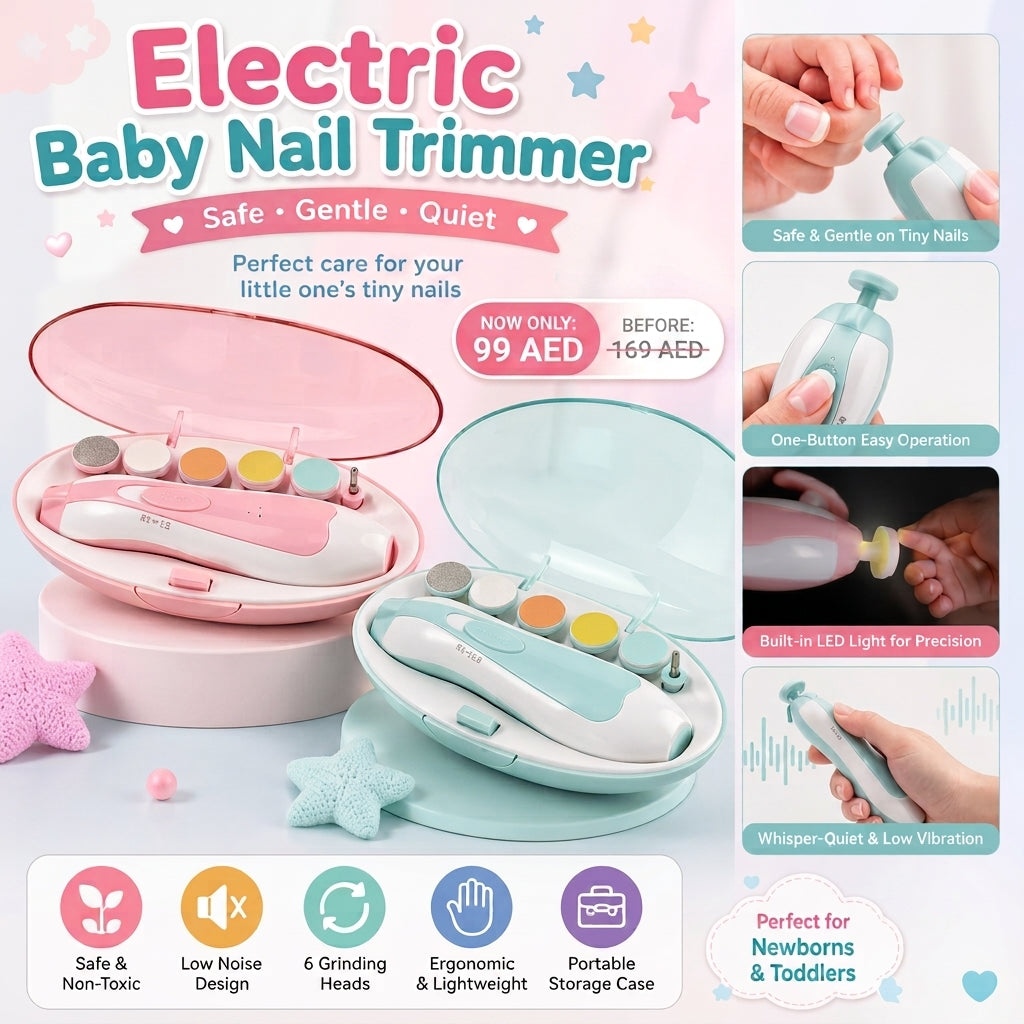 Electric Nail Kit – Gentle Safe Baby Nail Trimmer
